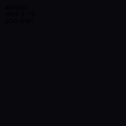 #08080D - Cod Gray Color Image